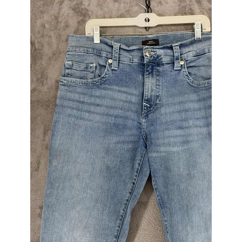 True Religion Jeans Mens 36 Ricky Relaxed Straight Light Blue EUC